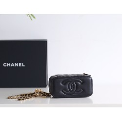 2025NEW-033 シャネル 24A エナメルクラスプ リップスティックポーチ / WOC：ブラック＆ホワイトの隠れた 16×10cm 