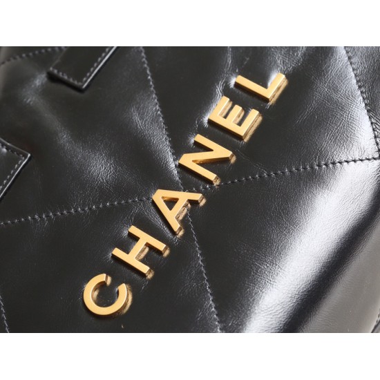 【24B 秋冬新作】Chanel 22 バッグ ダブルポケットモデル ブラックゴールド スモールサイズ | 人気のゴミ袋バッグ新バージョン 35×37×7 cm 【24B 秋冬新作】Chanel 22 バッグ ダブルポケットモデル ブラックゴールド スモールサイズ | 人気のゴミ袋バッグ新バージョン 35×37×7 cm