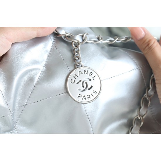 【No°22 香水 100 周年記念】Chanel 22bag ゴミ袋バッグ - モンテベロ油蝋牛革 × モダンデザイン 35×37×7cm 【No°22 香水 100 周年記念】Chanel 22bag ゴミ袋バッグ - モンテベロ油蝋牛革 × モダンデザイン 35×37×7cm