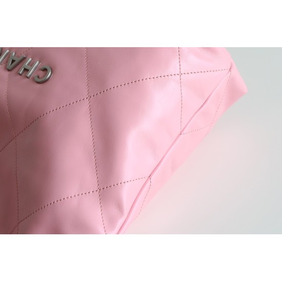 【No.22 香水 100 周年記念】Chanel 22bag ゴミ袋バッグ - モンテベロ油蝋牛革 × 独創的デザイン 39×42×8cm 【No.22 香水 100 周年記念】Chanel 22bag ゴミ袋バッグ - モンテベロ油蝋牛革 × 独創的デザイン 39×42×8cm