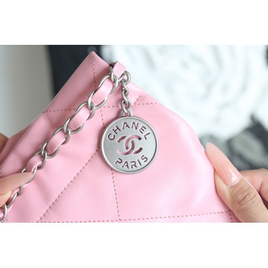 【No.22 香水 100 周年記念】Chanel 22bag ゴミ袋バッグ - モンテベロ油蝋牛革 × 独創的デザイン 39×42×8cm 【No.22 香水 100 周年記念】Chanel 22bag ゴミ袋バッグ - モンテベロ油蝋牛革 × 独創的デザイン 39×42×8cm
