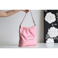 【No.22 香水 100 周年記念】Chanel 22 バッグ ゴミ袋デザイン - モンテベロ油蝋牛革 × 現代的エレガンス 35×37×7cm