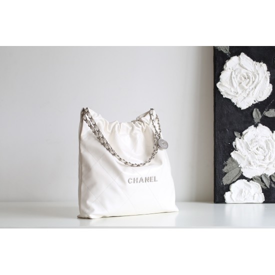 【No.22 香水 100 周年記念】Chanel 22 バッグ ゴミ袋デザイン - モンテベロ油蝋牛革 × 大容量実用 39×42×8cm 【No.22 香水 100 周年記念】Chanel 22 バッグ ゴミ袋デザイン - モンテベロ油蝋牛革 × 大容量実用 39×42×8cm
