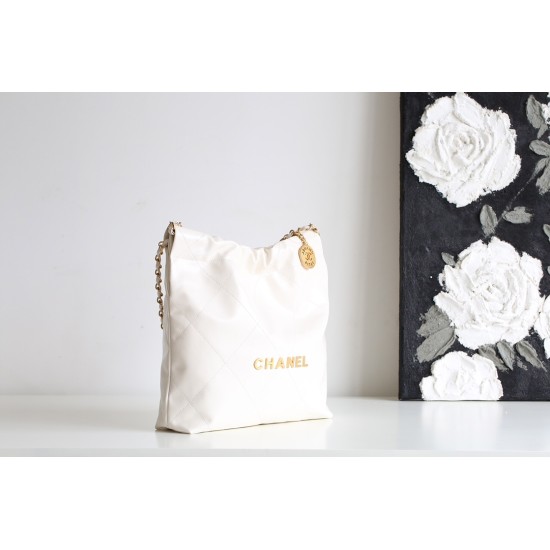【No°22 香水 100 周年記念】Chanel 22 バッグ ゴミ袋デザイン - モンテベロ油蝋牛革 × 次世代クラシック 35×37×7cm 【No°22 香水 100 周年記念】Chanel 22 バッグ ゴミ袋デザイン - モンテベロ油蝋牛革 × 次世代クラシック 35×37×7cm