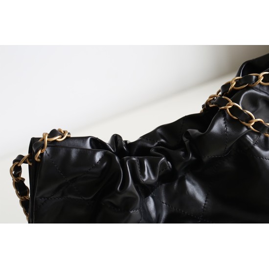 【No°22 香水 100 周年記念】Chanel 22 バッグ ゴミ袋デザイン - モンテベロ油蝋牛革 × 完璧なバランス 35×37×7cm 【No°22 香水 100 周年記念】Chanel 22 バッグ ゴミ袋デザイン - モンテベロ油蝋牛革 × 完璧なバランス 35×37×7cm