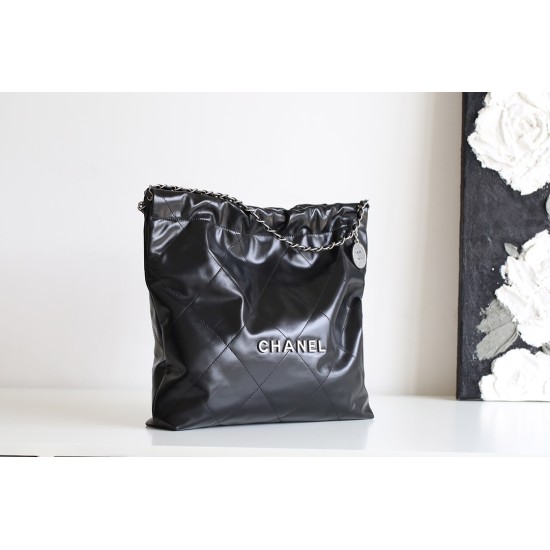 【No°22 香水 100 周年記念】Chanel 22 バッグ ゴミ袋デザイン - モンテベロ油蝋牛革 × 新時代の美貌 39×42×8cm 【No°22 香水 100 周年記念】Chanel 22 バッグ ゴミ袋デザイン - モンテベロ油蝋牛革 × 新時代の美貌 39×42×8cm