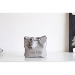 【全新アップグレード】Chanel ミニ 22 バッグ - Antiba zp 皮革 × レトロハードウェア ゴミ袋ミニ 19×20×6cm 