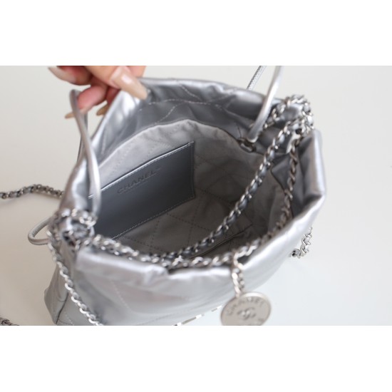 【全新アップグレード】Chanel ミニ 22 バッグ - Antiba zp 皮革 × レトロハードウェア ゴミ袋ミニ 19×20×6cm 【全新アップグレード】Chanel ミニ 22 バッグ - Antiba zp 皮革 × レトロハードウェア ゴミ袋ミニ 19×20×6cm