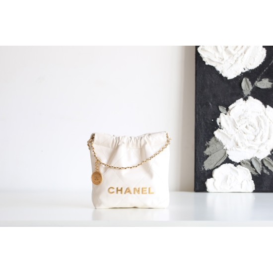 【全新型】Chanel mini 22bag アップグレードバージョン - Antiba zp 革 × レトロシルバークランプ ゴミ袋ミニバッグ 19×20×6 cm 【全新型】Chanel mini 22bag アップグレードバージョン - Antiba zp 革 × レトロシルバークランプ ゴミ袋ミニバッグ 19×20×6 cm