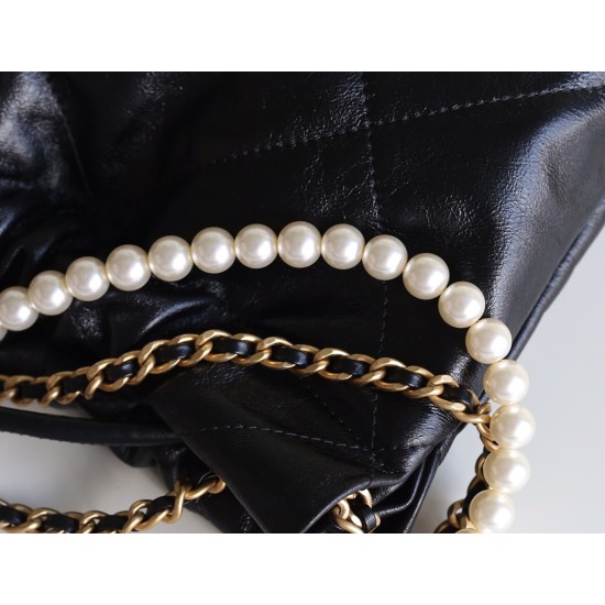 【23SS 人気 No.1】Chanel ミニ 22 パールゴミ袋バッグ - ゴミ袋ミニ × パールアクセント 2023 年必須ファッションアイテム 20×18×6.5cm 【23SS 人気 No.1】Chanel ミニ 22 パールゴミ袋バッグ - ゴミ袋ミニ × パールアクセント 2023 年必須ファッションアイテム 20×18×6.5cm