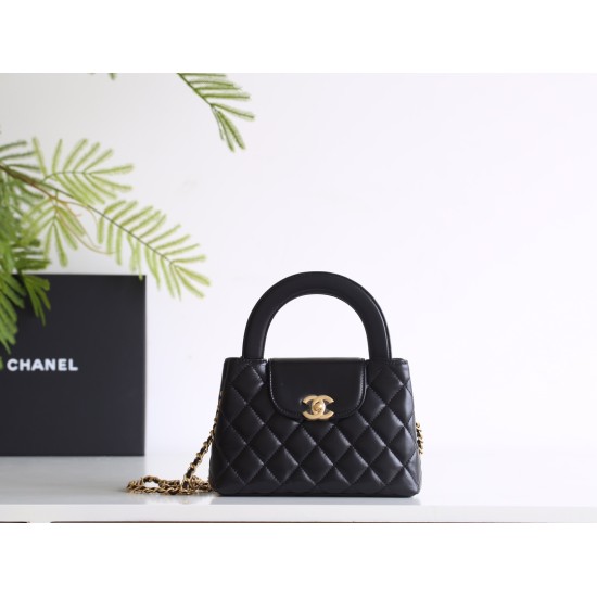 【CHANEL】23K ケリー ハンドルバッグ ブラック ラージサイズ / 24P ケリー トートバッグ 新色入荷15×19×9 cm