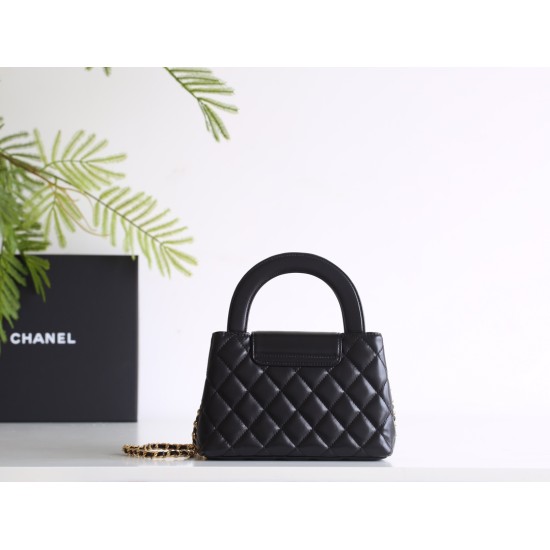 【CHANEL】23K ケリー ハンドルバッグ ブラック ラージサイズ / 24P ケリー トートバッグ 新色入荷15×19×9 cm