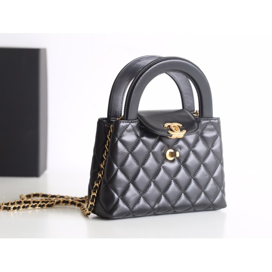 【CHANEL】23K ケリー ハンドルバッグ ブラック ラージサイズ / 24P ケリー トートバッグ 新色入荷15×19×9 cm