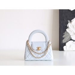 【CHANEL 24P/24S】ケリー トートバッグ 夏の新色登場！ベビーブルー / レトロ金メッキ 大人気モデル13×19×7 cm