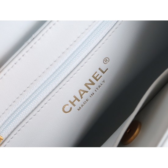 【CHANEL 24P/24S】ケリー トートバッグ 夏の新色登場！ベビーブルー / レトロ金メッキ 大人気モデル13×19×7 cm