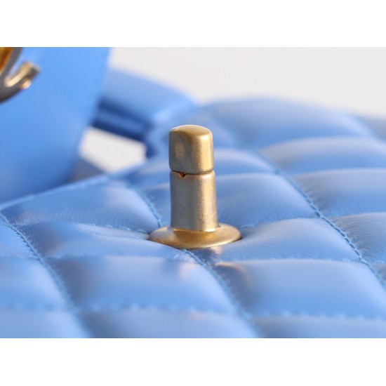 【CHANEL 24P】ケリー トートバッグ 瑠璃藍（ルリブルー） 中国伝統色 × レトロデザイン 話題の夏バッグ15×19×9 cm