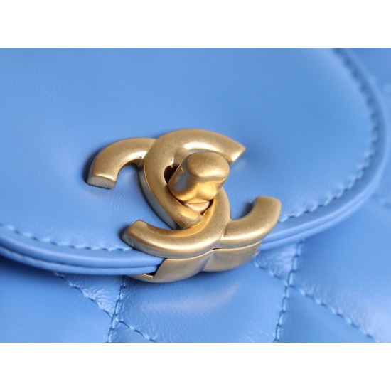 【CHANEL 24P】ケリー トートバッグ 瑠璃藍（ルリブルー） 中国伝統色 × レトロデザイン 話題の夏バッグ15×19×9 cm