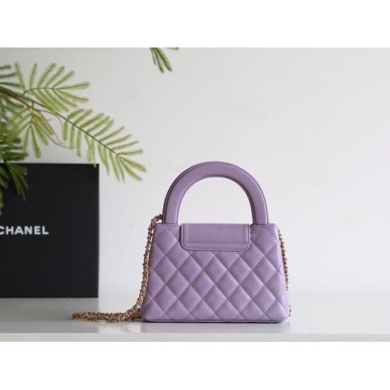 【CHANEL 24P】ケリー トートバッグ 夏の新色登場！レトロ金 × 光沢皮革 話題の人気モデル15×19×9 cm