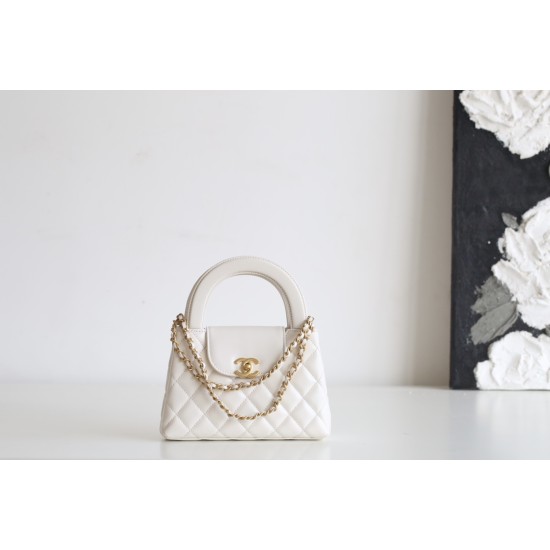 【CHANEL 24P】ケリー トートバッグ ホワイト ピュアな夏のクラシック マルチウェア設計 大人のロマンス15×19×9 cm