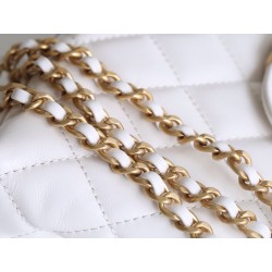 【CHANEL 24P】ケリー トートバッグ ホワイト ピュアな夏のクラシック マルチウェア設計 大人のロマンス15×19×9 cm