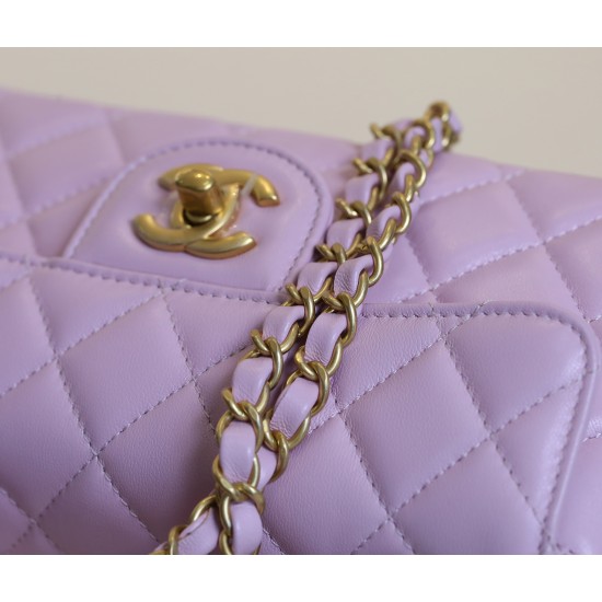 【CHANEL 25P 新作】羊皮ケリー トートバッグ タロイモピンク レトロハンドル × 柔らかな質感 予約受付中11.7×22×8 cm