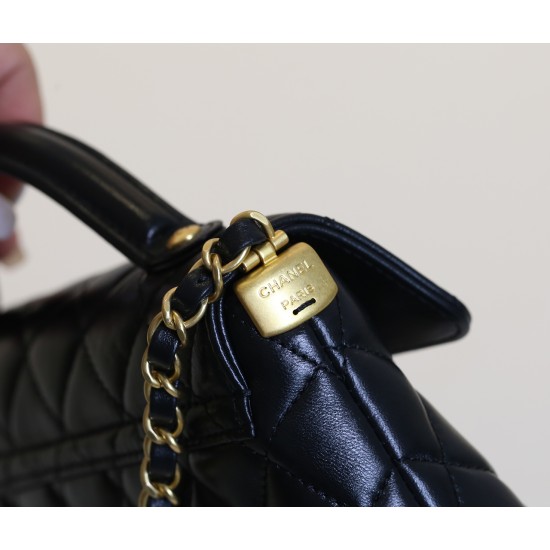 【CHANEL 25P 新作】羊皮ケリー トートバッグ レトロハンドル × 柔らかな質感 人気爆発中！11.7×22×8 cm