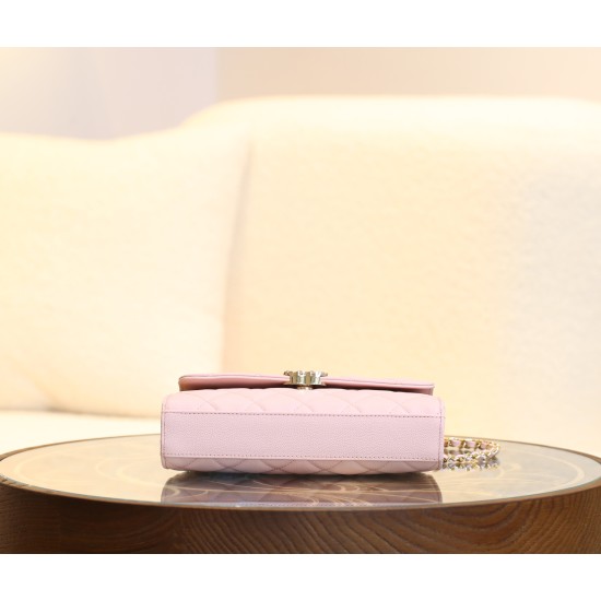 【CHANEL 25S】春夏新作 ケリー ハンドルチェーンバッグ サクラピンク エレガントフォルム × 季節限定カラー10×18×6.7 cm