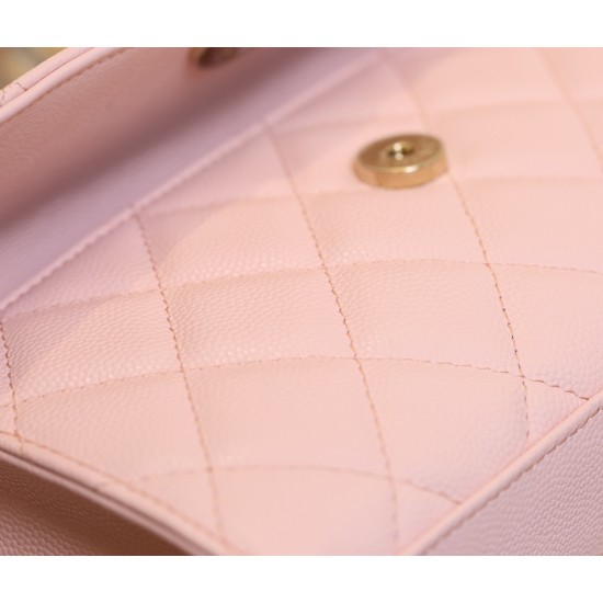 【CHANEL 25S】春夏新作 ケリー ハンドルチェーンバッグ サクラピンク エレガントフォルム × 季節限定カラー10×18×6.7 cm