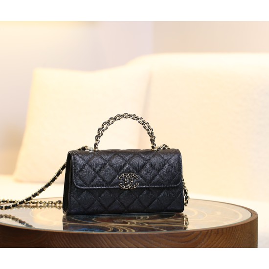 【CHANEL 25S】春夏新作 ケリー ハンドルチェーンバッグ マルチシーン対応 トレンド感あふれるエレガンス10×18×6.7 cm