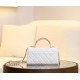 【CHANEL 25S】春夏新作 ケリー ハンドルチェーンバッグ 真っ白なシンデレラ クリーンホワイト × レトロ金 エレガンスの象徴10×18×6.7 cm