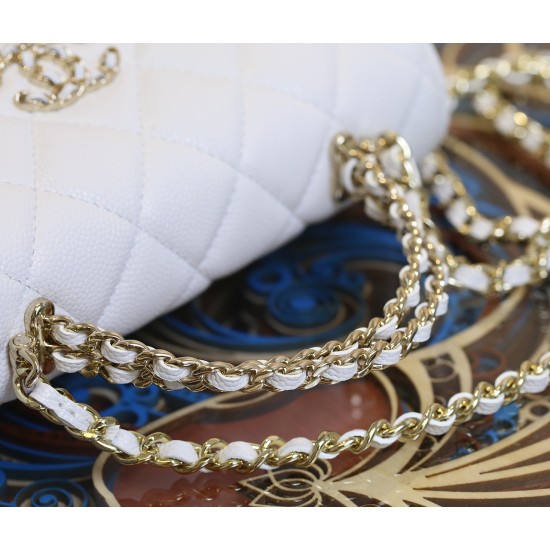 【CHANEL 25S】春夏新作 ケリー ハンドルチェーンバッグ 真っ白なシンデレラ クリーンホワイト × レトロ金 エレガンスの象徴10×18×6.7 cm