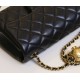 【シャネル 新色】ゴールドボールフラップバッグ ラージミニ クラシックブラック - ハードボトム ×24K ビンテージ金 静かなる贅沢スタイル13×20×7cm