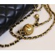 【シャネル 新色】ゴールドボールフラップバッグ ラージミニ クラシックブラック - ハードボトム ×24K ビンテージ金 静かなる贅沢スタイル13×20×7cm
