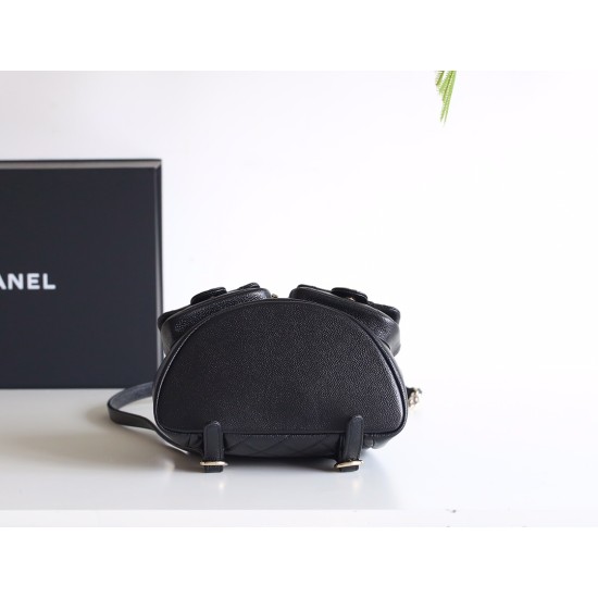 【24P 春夏新登場】Chanel ダブルポケット ヴィンテージ バックパック 「カエルのダブルショルダーバッグ」 ハイブリッド肩紐 20.5×20×11.5cm 【24P 春夏新登場】Chanel ダブルポケット ヴィンテージ バックパック 「カエルのダブルショルダーバッグ」 ハイブリッド肩紐 20.5×20×11.5cm