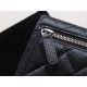 【シャネル クラシック 3 つ折り財布】キャビアレザー × ダブル C ロゴ マルチファンクション実用派 11.5×10.5×3cm