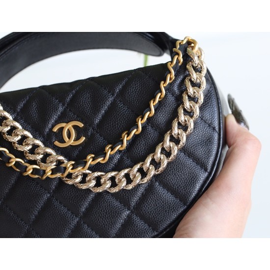 CHANEL 24 フランホイールハンドバッグ 新モデル｜チェーンとリボンのデザインで引き立つ可愛らしさ、日常にピッタリなコンパクトサイズ​ 19×11×3cm