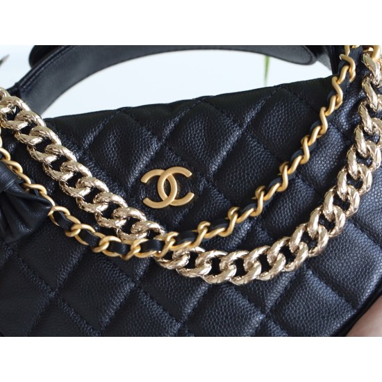 CHANEL 24 フランホイールハンドバッグ 新モデル｜チェーンとリボンのデザインで引き立つ可愛らしさ、日常にピッタリなコンパクトサイズ​ 19×11×3cm