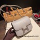 Hermes Constance 19cm Crocodile 80 /Pearl Grey (Gris Perle) 18cm Full Handmade Hermes Constance 19cm Crocodile 80 /Pearl Grey (Gris Perle) 18cm Full Handmade