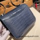 Hermes Constance 19cm Crocodile N7 /Blue Tempete 18cm Full Handmade Hermes Constance 19cm Crocodile N7 /Blue Tempete 18cm Full Handmade