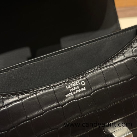 Hermes Constance 19cm Matte Alligator Crocodile 89 /Black (Noir) 18cm Full Handmade Hermes Constance 19cm Matte Alligator Crocodile 89 /Black (Noir) 18cm Full Handmade