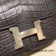 Hermes Constance 19cm Matte Alligator Crocodile 88/ Graphite Gold Hardware 18cm Full Handmade Hermes Constance 19cm Matte Alligator Crocodile 88/ Graphite Gold Hardware 18cm Full Handmade