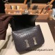 Hermes Constance 19cm Matte Alligator Crocodile 88/ Graphite Gold Hardware 18cm Full Handmade Hermes Constance 19cm Matte Alligator Crocodile 88/ Graphite Gold Hardware 18cm Full Handmade