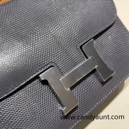 Hermes Constance 19cm lizard 8F /Etain Silver Hardware 18cm Full Handmade Hermes Constance 19cm lizard 8F /Etain Silver Hardware 18cm Full Handmade
