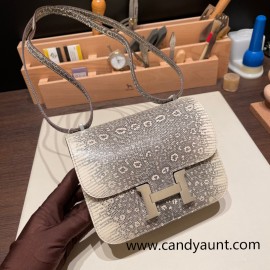 Hermes Constance 19cm 8F/ Etain Silver Hardware 18cm Full Handmade