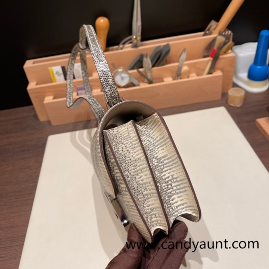 Hermes Constance 19cm 8F/ Etain Silver Hardware 18cm Full Handmade Hermes Constance 19cm 8F/ Etain Silver Hardware 18cm Full Handmade