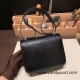 Hermes Constance 19cm lizard 89 /Black (Noir) Silver Hardware 18cm Full Handmade Hermes Constance 19cm lizard 89 /Black (Noir) Silver Hardware 18cm Full Handmade