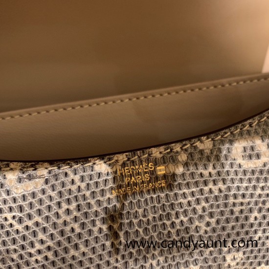 Hermes Constance 19cm lizard 1B/Ombre Gold Hardware 18cm Full Handmade Hermes Constance 19cm lizard 1B/Ombre Gold Hardware 18cm Full Handmade