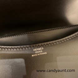 Hermes Constance 19cm box 89 /Black (Noir) Silver Hardware 18cm Full Handmade