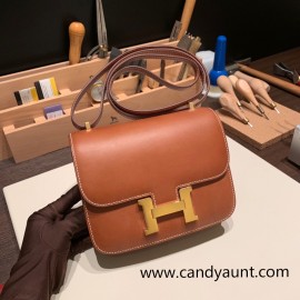 Hermes Constance 19cm Barenia 01 /Himalaya 18cm Full Handmade