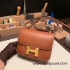 Hermes Constance 19cm Barenia 01 /Himalaya 18cm Full Handmade